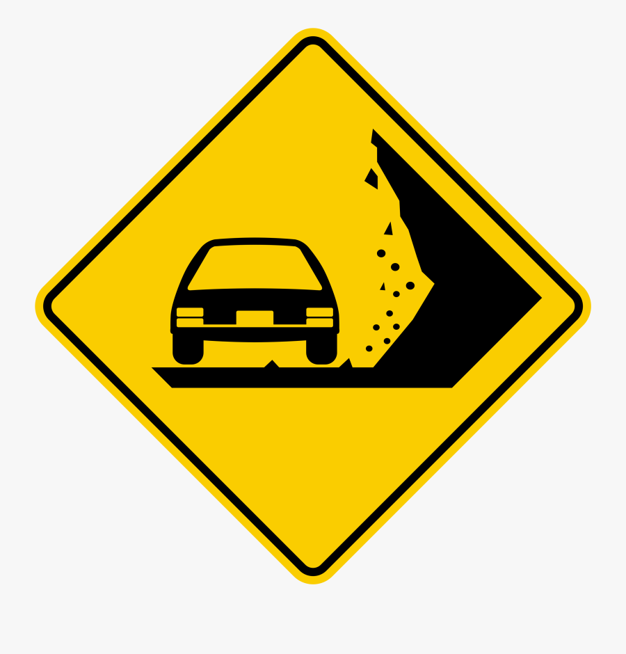 Señal Zona De Derrumbe, Transparent Clipart