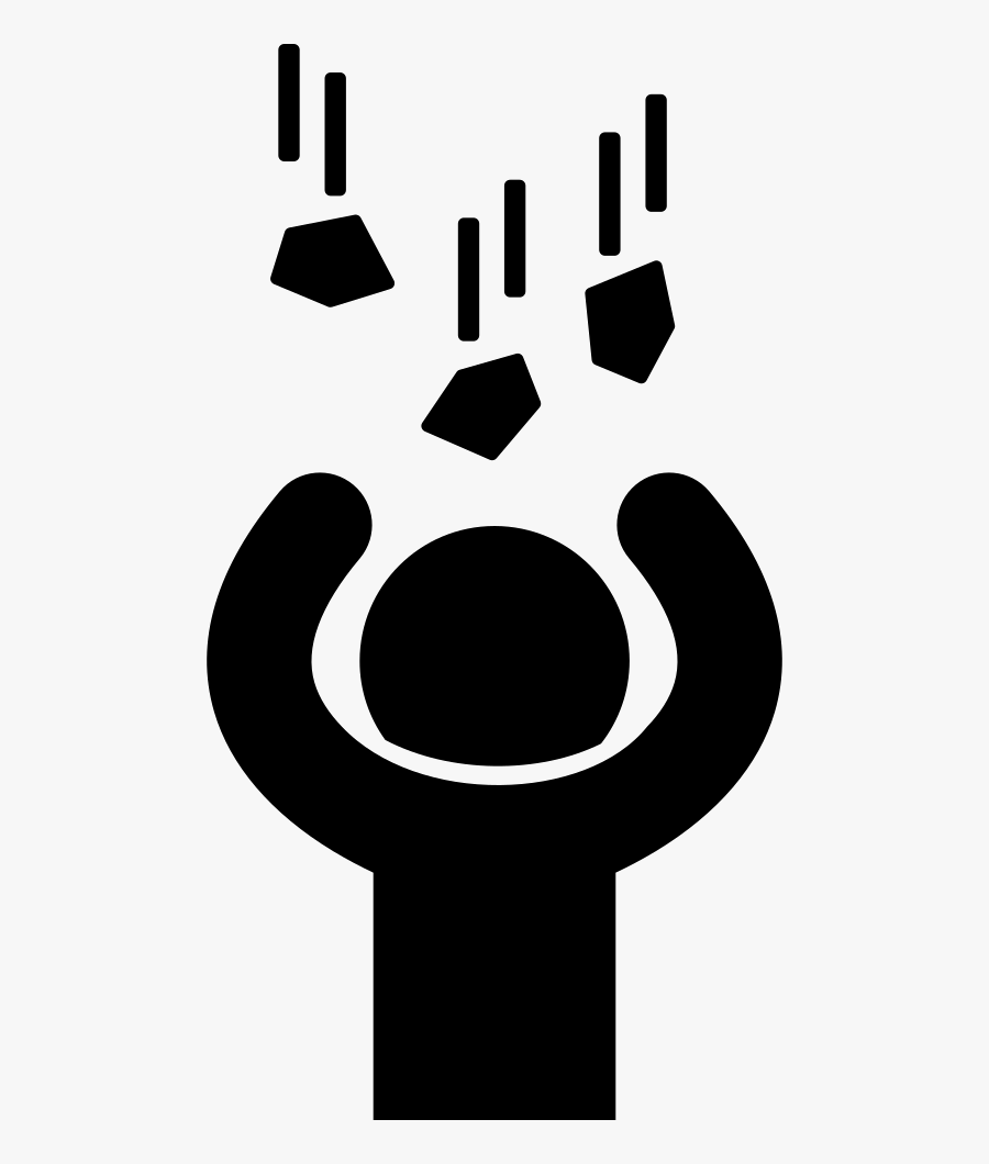 Rock Landslide Safety Sign - Illustration, Transparent Clipart