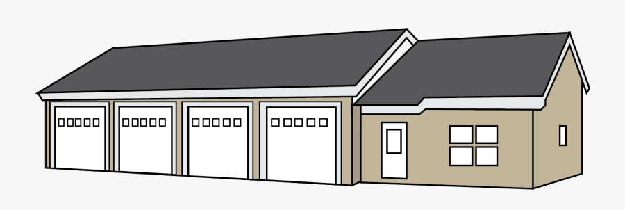 Garage Clipart Detached House - Architecture, Transparent Clipart