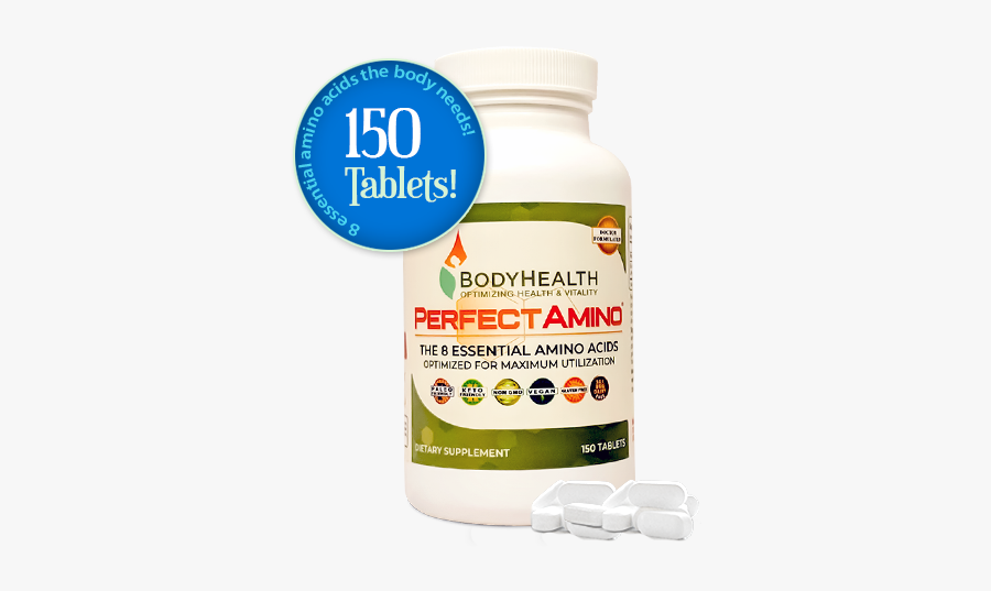Bodyhealth Perfectamino Tablets All 8 Essential Amino - Perfect Amino, Transparent Clipart