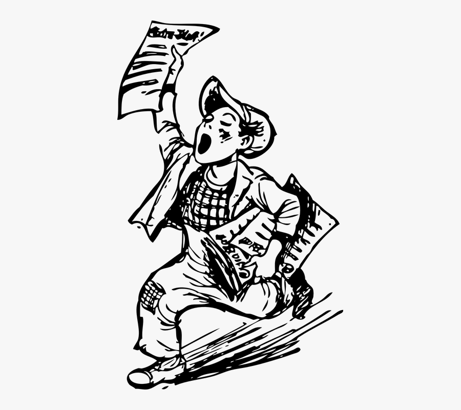 Newspaper Boy Clip Art, Transparent Clipart