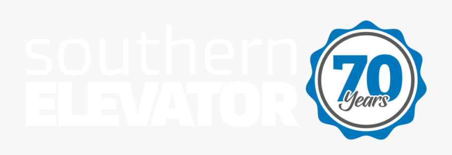 Southern Elevator Logo With 70 Year Badge - Graphic Design, Transparent Clipart