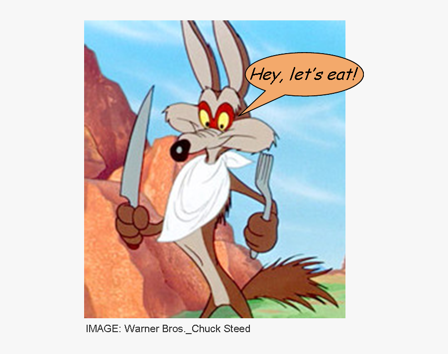 Wile E Coyote Let"s Eat - Wile E Coyote Eating, Transparent Clipart