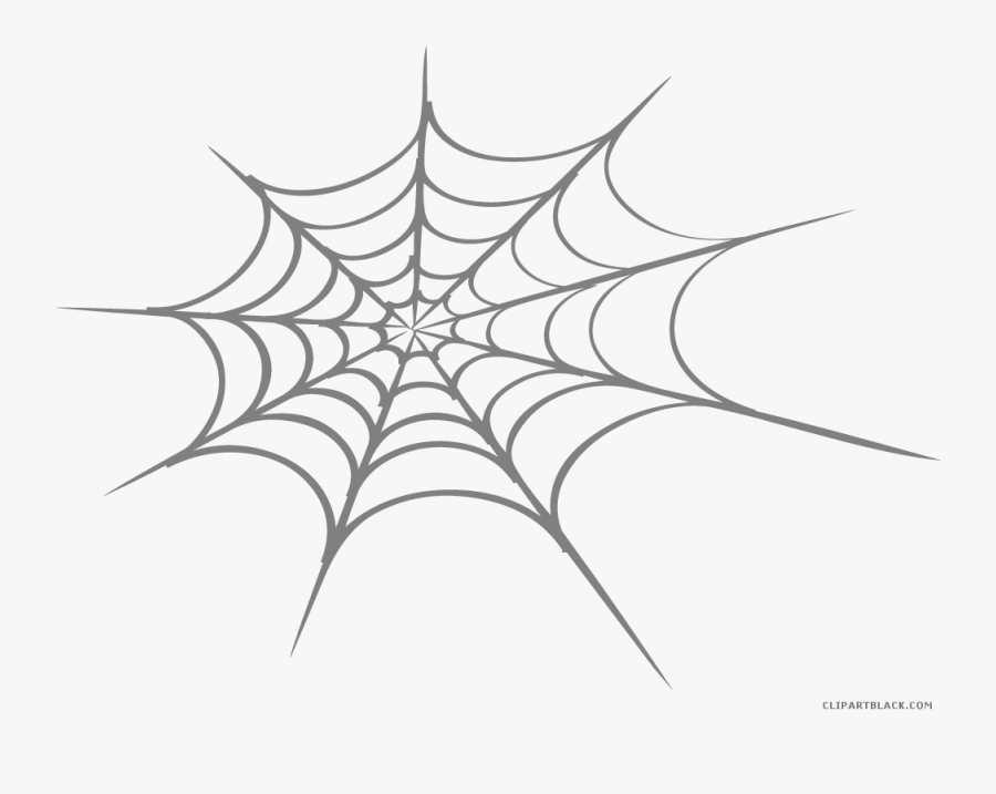 Spider Clipart Black And White Free - Transparent Background Spider Web Clipart, Transparent Clipart