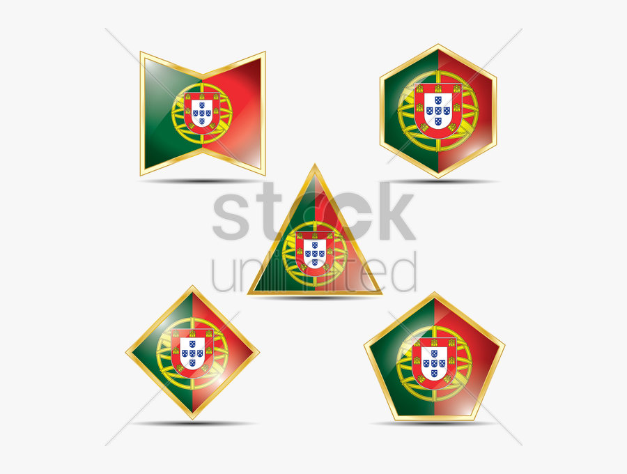 Set Of Portugal Flag Buttons V Emblem - Portugal Flag, Transparent Clipart
