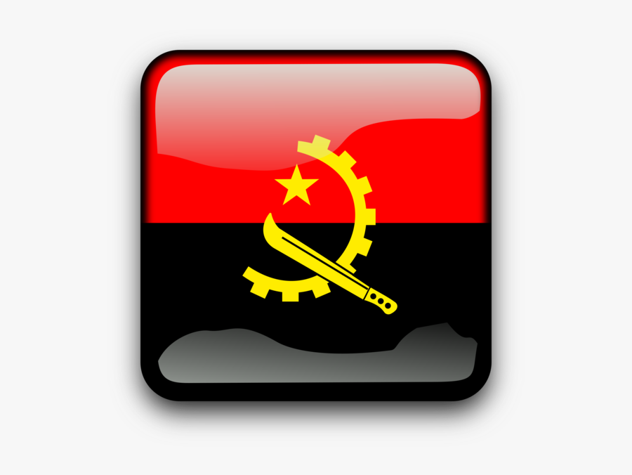 Symbol,yellow,angola - Angola Flag, Transparent Clipart