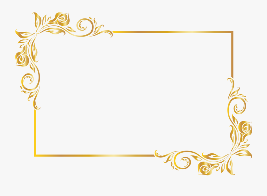 Invitation Clipart Retirement - Golden Framework, Transparent Clipart