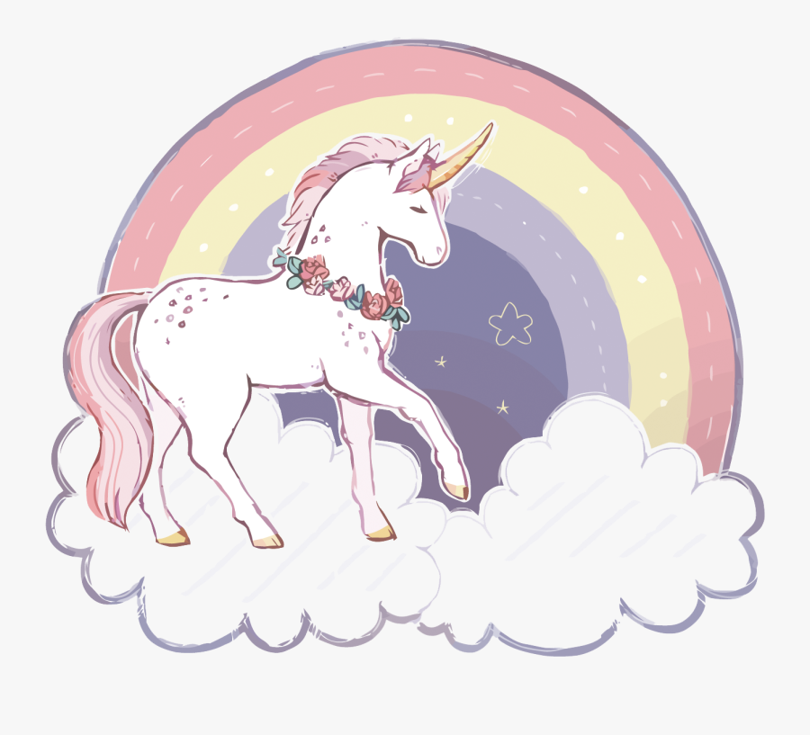 Rainbow Vector Unicorn Free Png Hq Clipart - Unicorns And Rainbows Png, Transparent Clipart