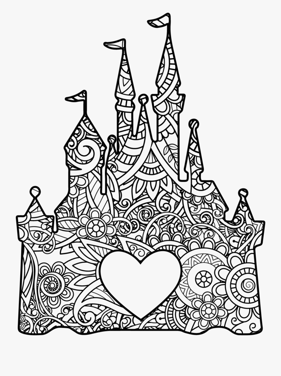 Magic Castle Engraving Image Add On - Heart, Transparent Clipart