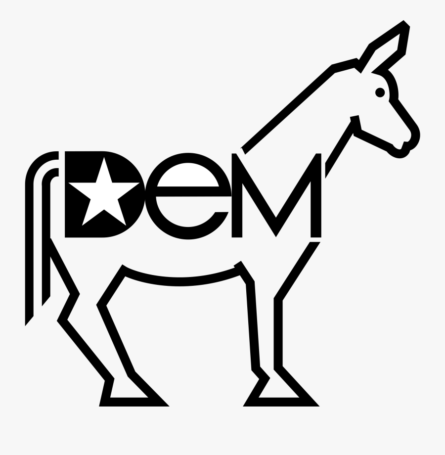 Democrat Logo Png Transparent - White Democrat Logo, Transparent Clipart