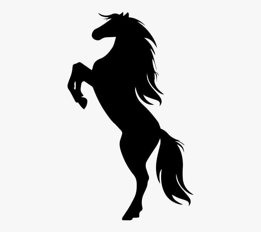 Horse Rearing Silhouette Drawing - Horse Rearing Up Clipart, Transparent Clipart