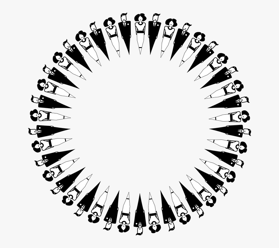 Man, Male, Woman, Female, People, Humans, Persons - Circle With Women And Men, Transparent Clipart