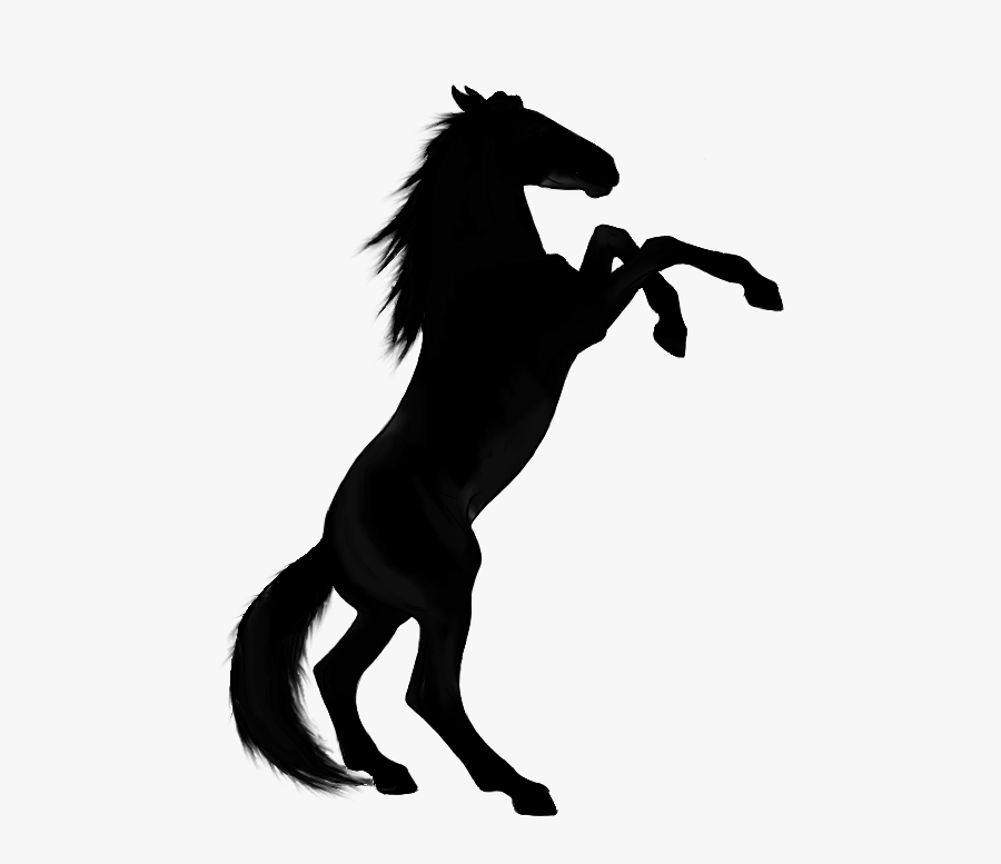 Arabian Horse Rearing Stallion Vector Graphics Clip - Horse Rearing Up Clipart, Transparent Clipart