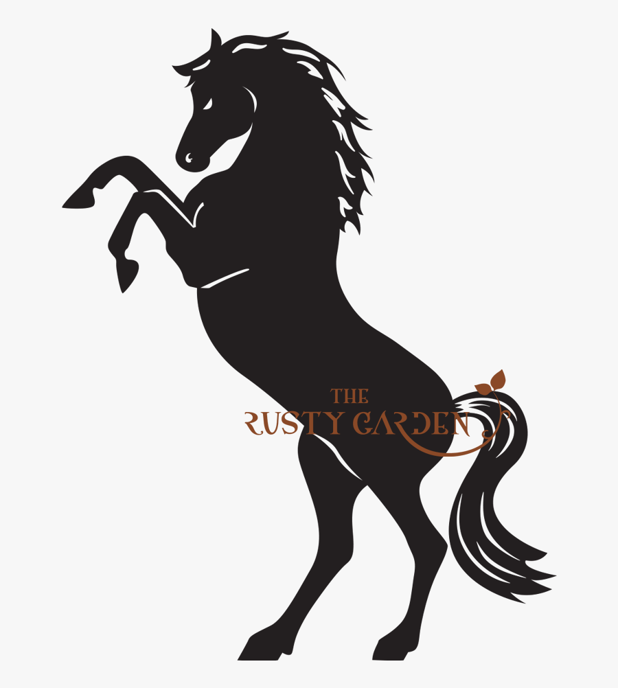 Rearing Horse Silhouette Png, Transparent Clipart