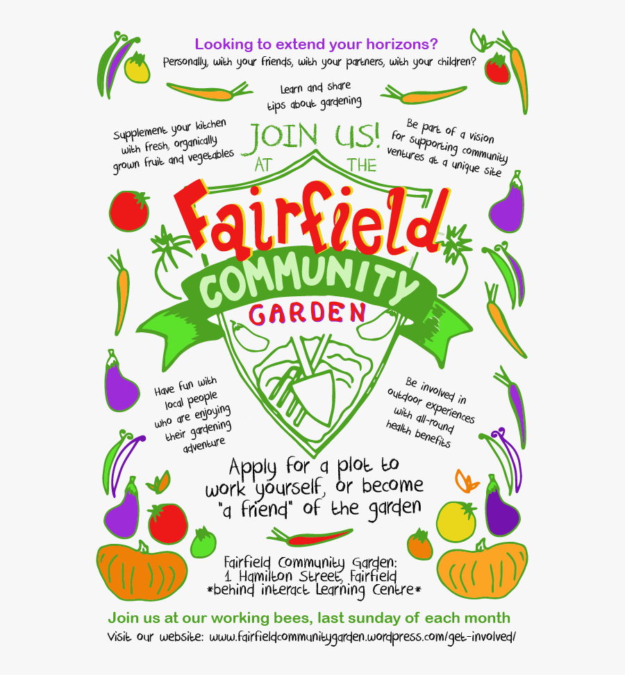 Fairfield Community Garden Poster Colour, Transparent Clipart
