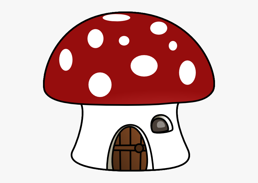 Drawing Of Mushroom House, Transparent Clipart