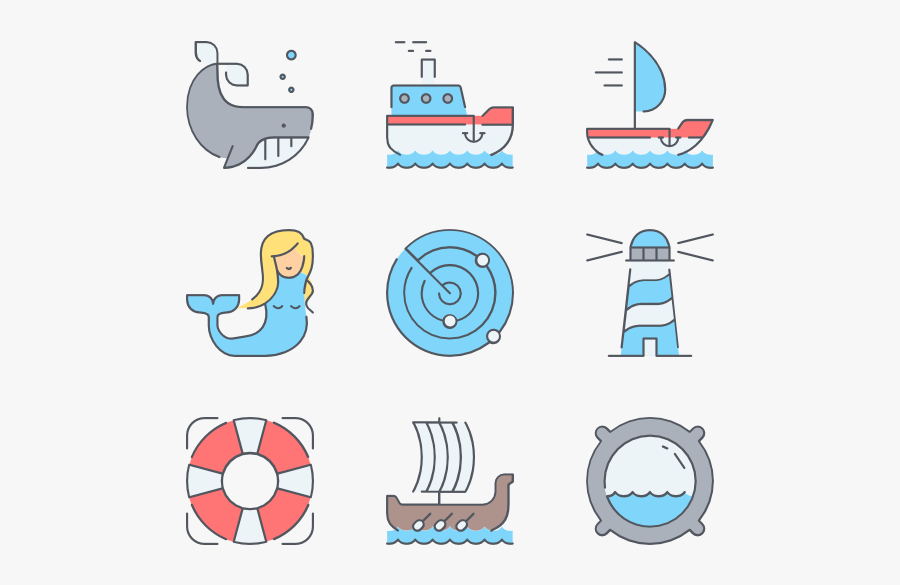 9 Marine Icon Packs - Marine Icons, Transparent Clipart