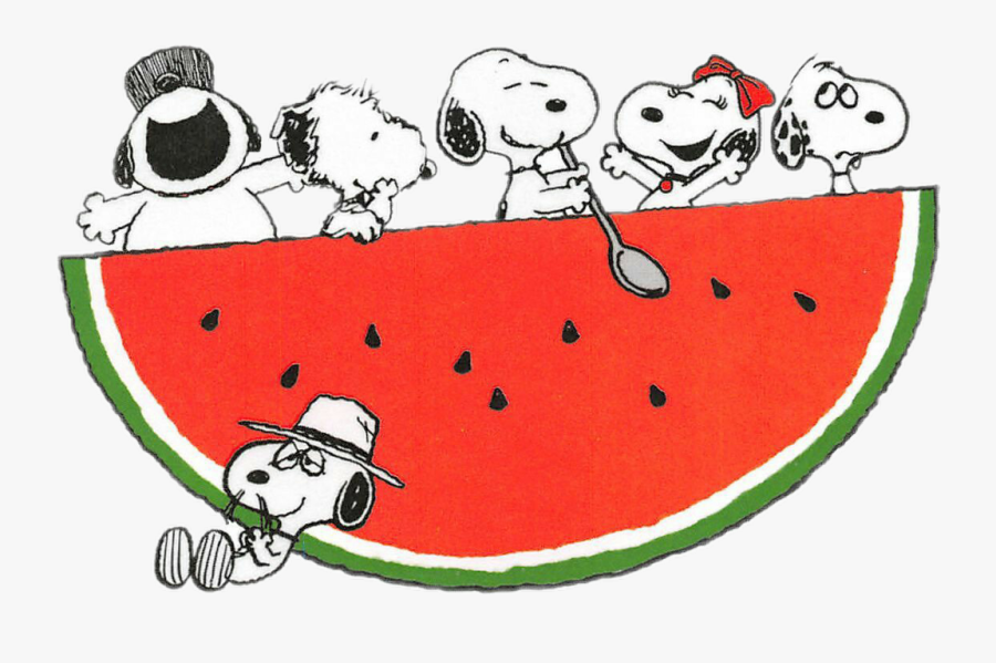 Snoopy Watermelon, Transparent Clipart