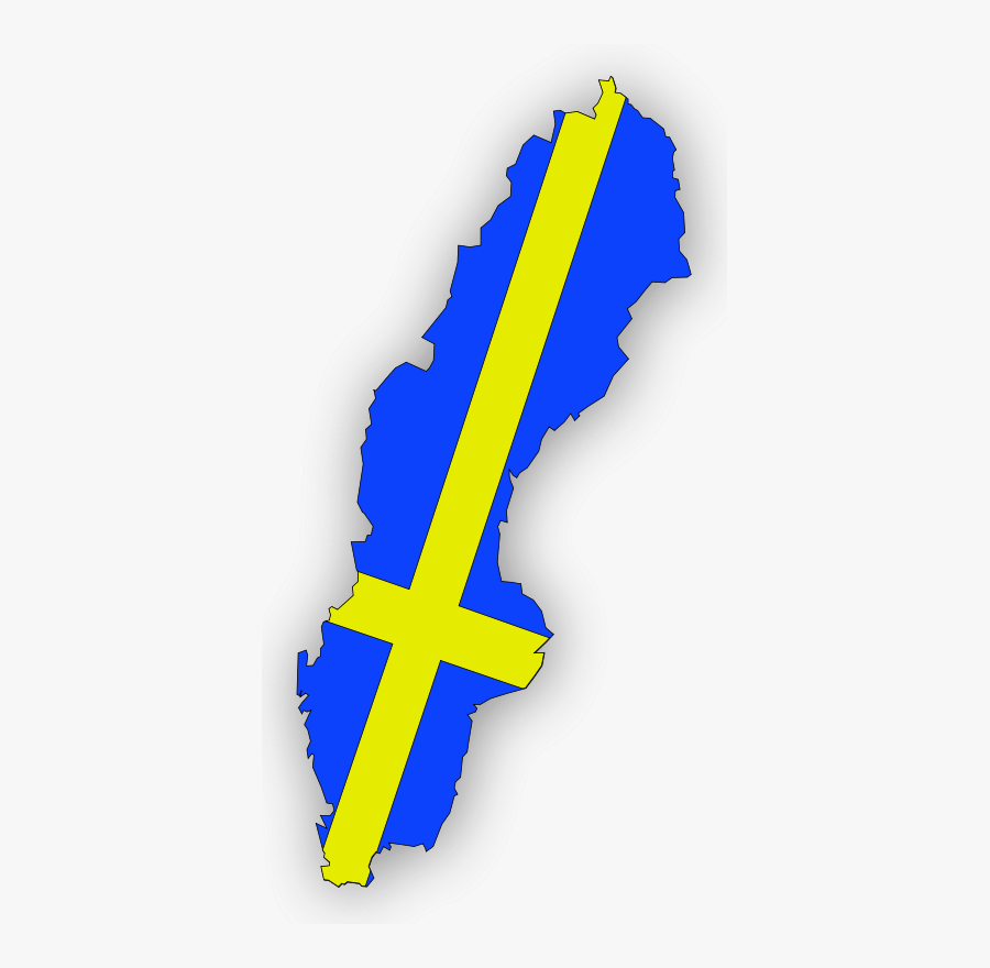 Sweden Flag In Sweden Map - Flag Map Sweden, Transparent Clipart