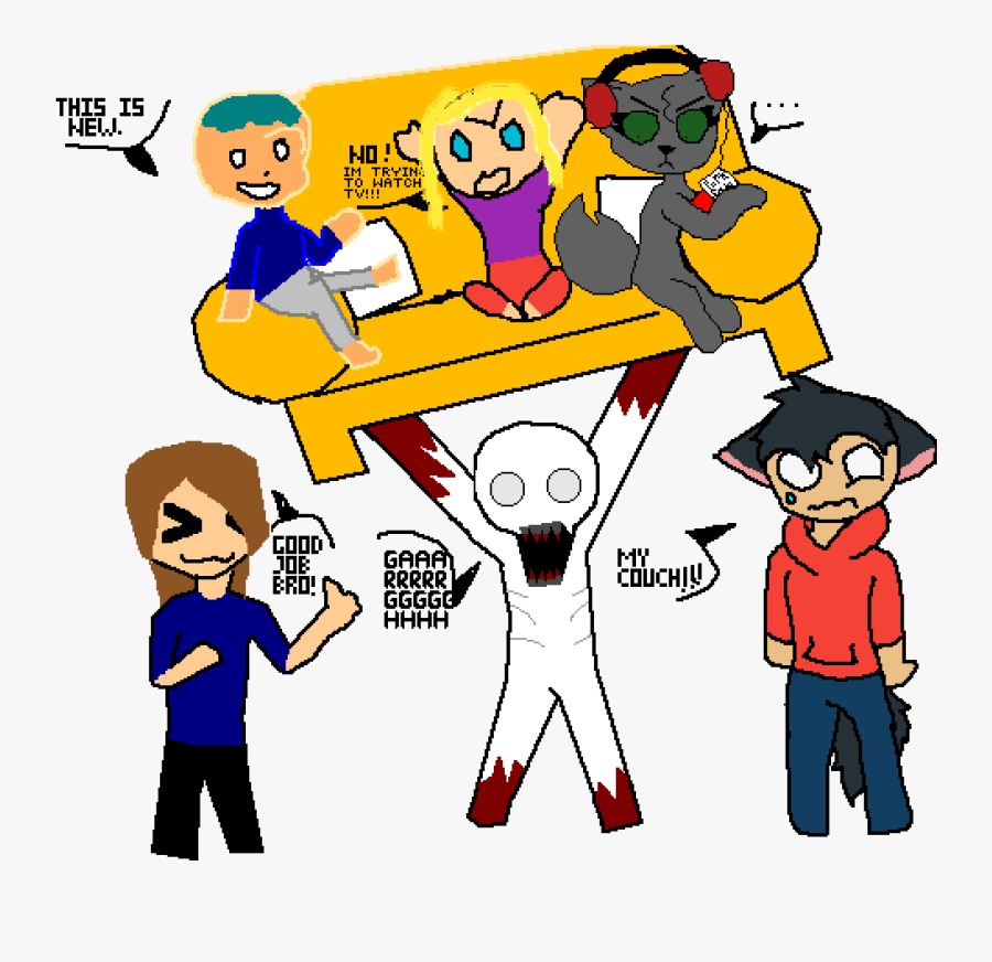 Draw The Squad Lifting Couch, Transparent Clipart