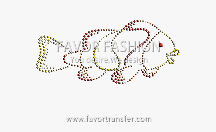 Fishes Rhinestone Motif From Favor Fashion Fm-784 - Illustration, Transparent Clipart