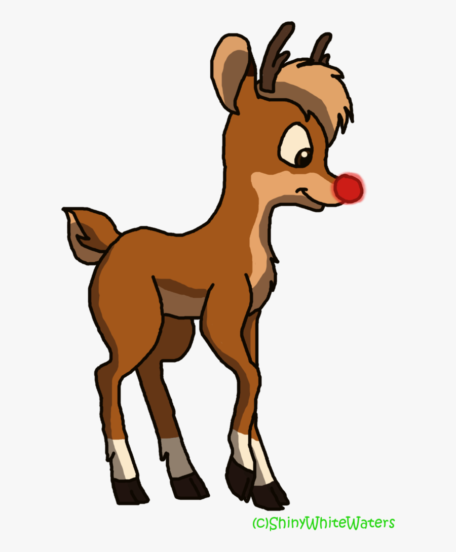 Rudolph The Red Nose Reindeer With Bell Png Graphic - Rudolph The Red Nosed Reindeer Sketches, Transparent Clipart