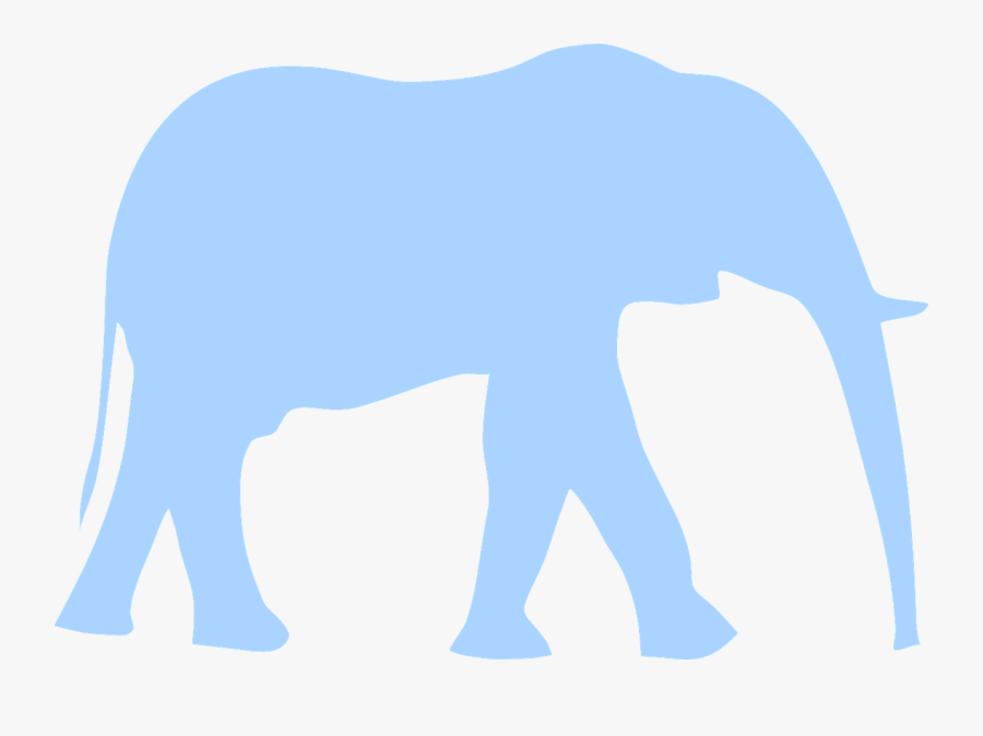 Blue Elephant Clip Art - White Elephant Logo Png, Transparent Clipart