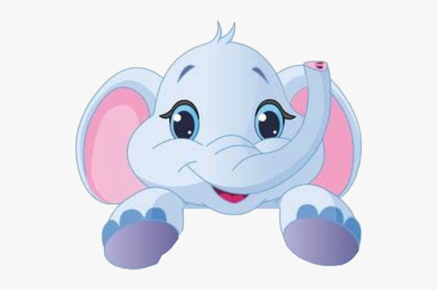 #fil #elephant #blue #blue Elephant #pink #freetoedit - Lustige Tiere Comic Bilder, Transparent Clipart