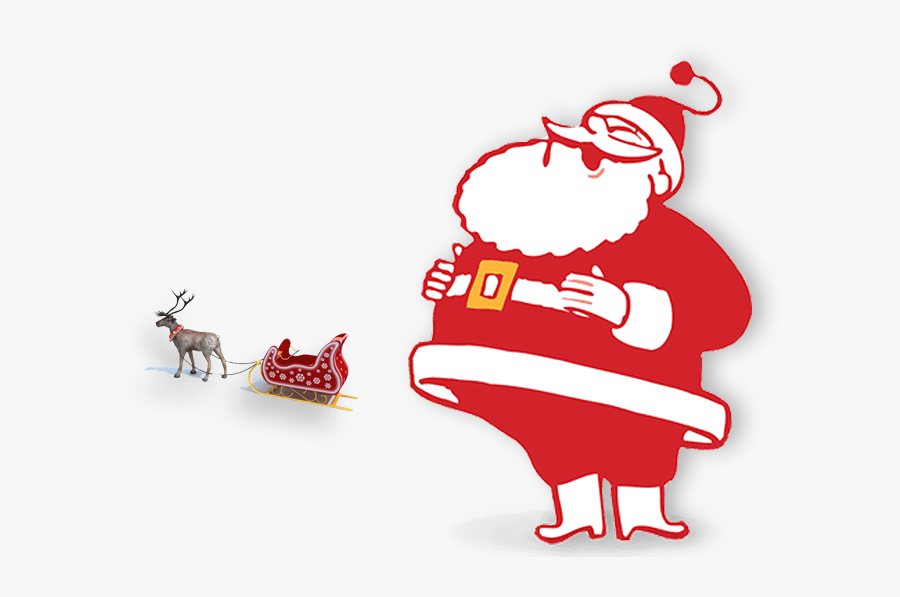 Santa Image 1 Sleigh Riders Default Clipart , Png Download - Cartoon, Transparent Clipart