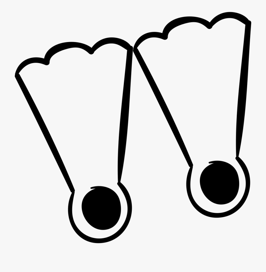 Flipper - Line Art, Transparent Clipart