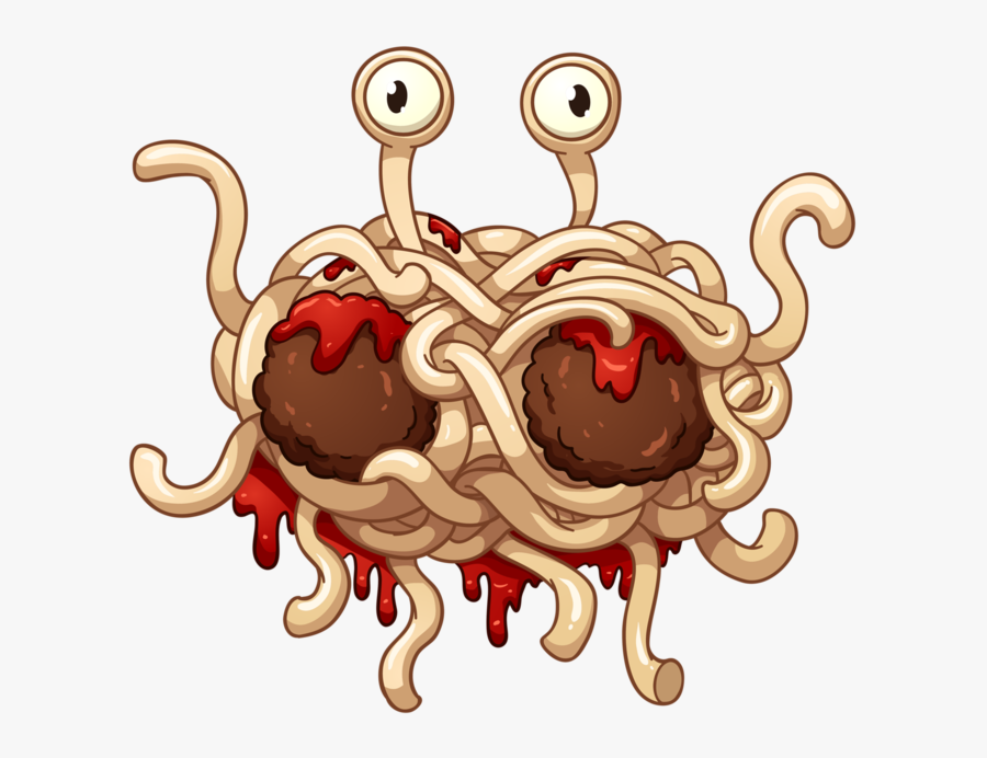 #halloween #spagetti #monster #freetoedit - Flying Spaghetti Monster, Transparent Clipart