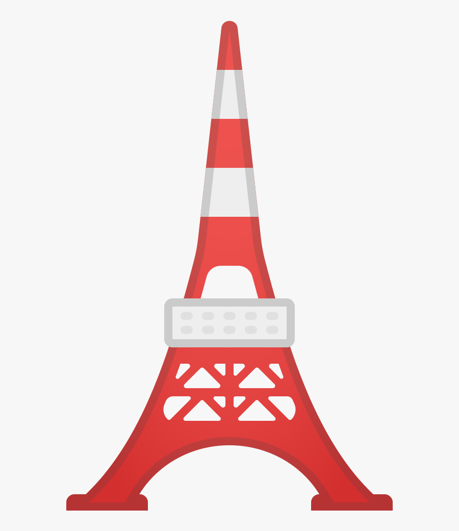 Red,clip Art,cone - Tokyo Tower Clipart Png, Transparent Clipart