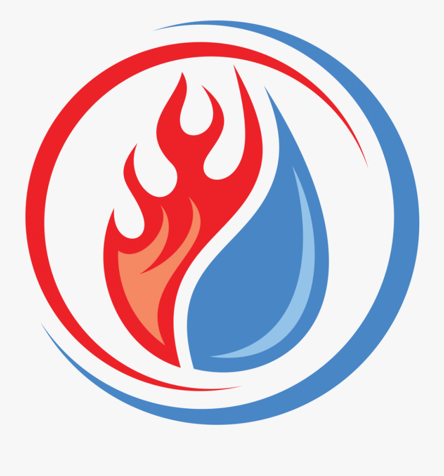 Flame And Drop Water, Transparent Clipart