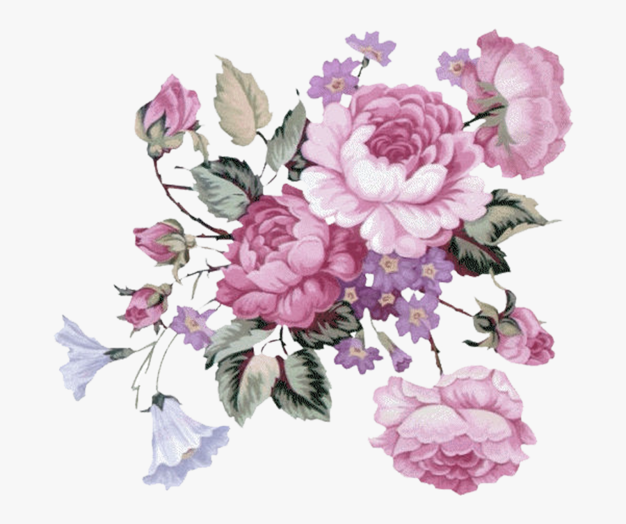 Peonies Clipart Victorian Flower - Floral Marsala E Rosa Png, Transparent Clipart