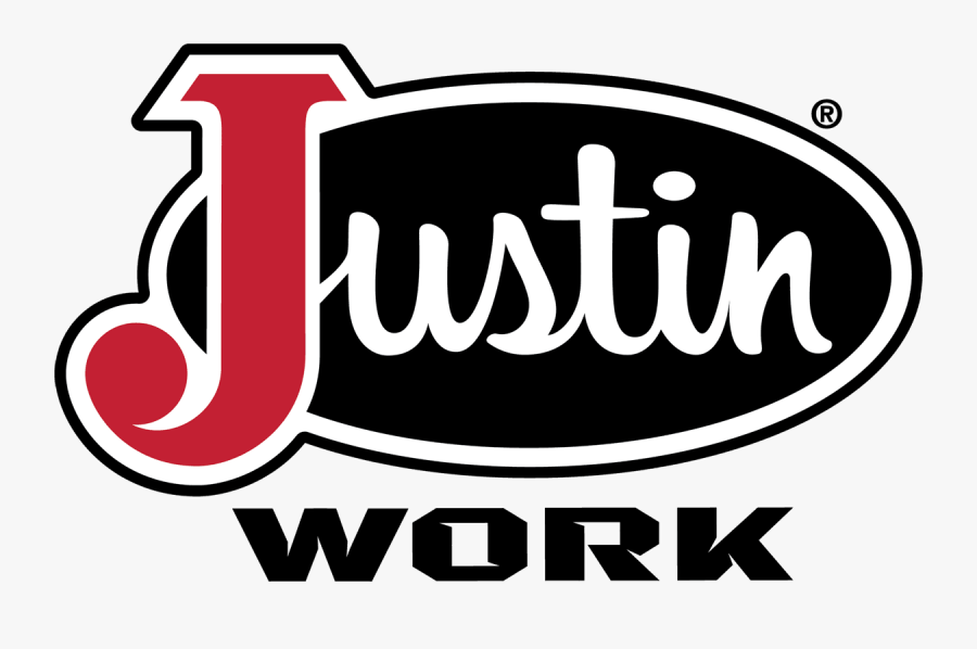 Justin Work Boots Logo, Transparent Clipart