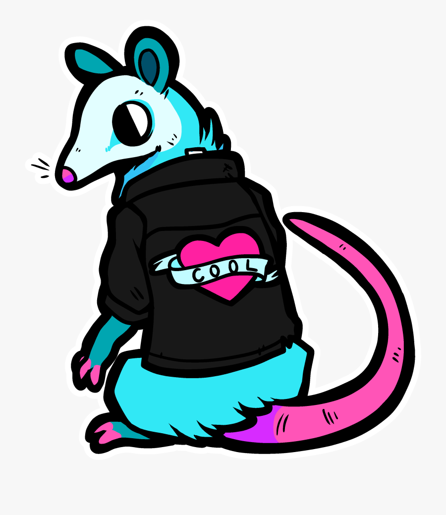Rad Opossum - Illustration, Transparent Clipart