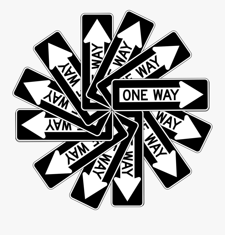 Decisions One Way Street Road Sign Free Photo - There Are Choices To Make Make, Transparent Clipart