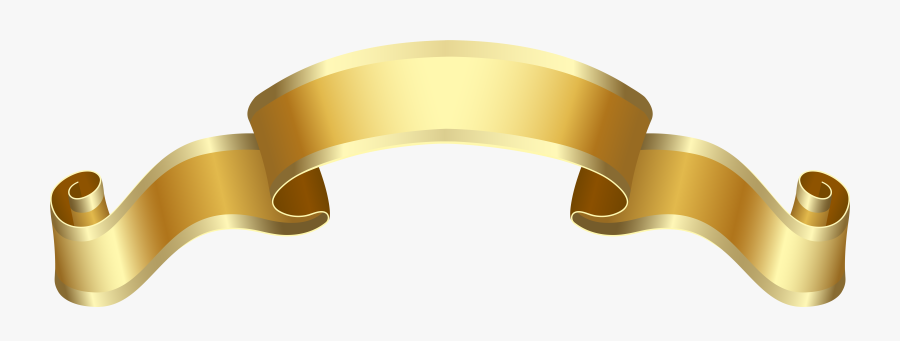 Banner Gold Deco Png - Banner Gold Deco, Transparent Clipart