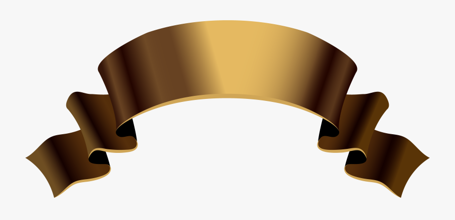 Old Gold Banner Png Clipart Image - Purple Ribbon Design Transparent, Transparent Clipart