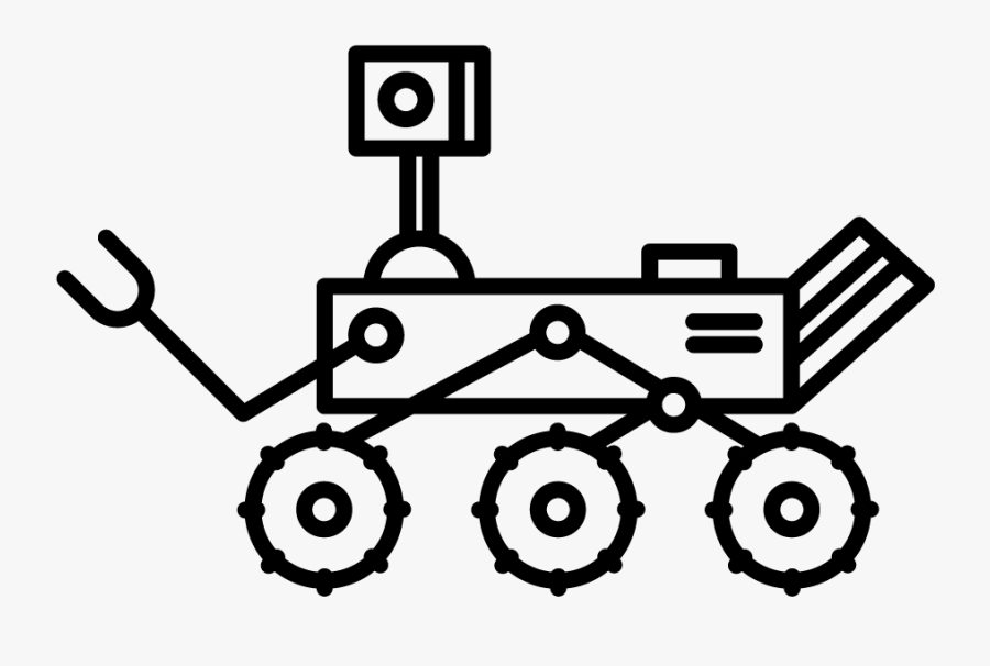 Robot On Mars Drawing, Transparent Clipart