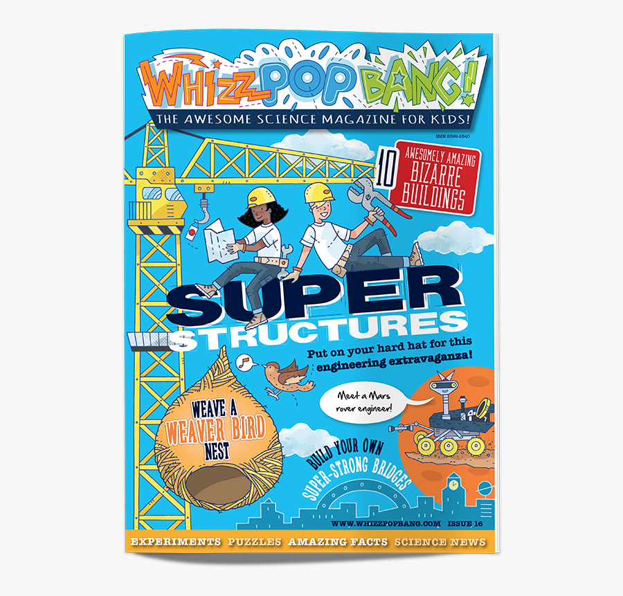 Whizz Pop Bang Science Magazine For Kids Engineering - Poster, Transparent Clipart