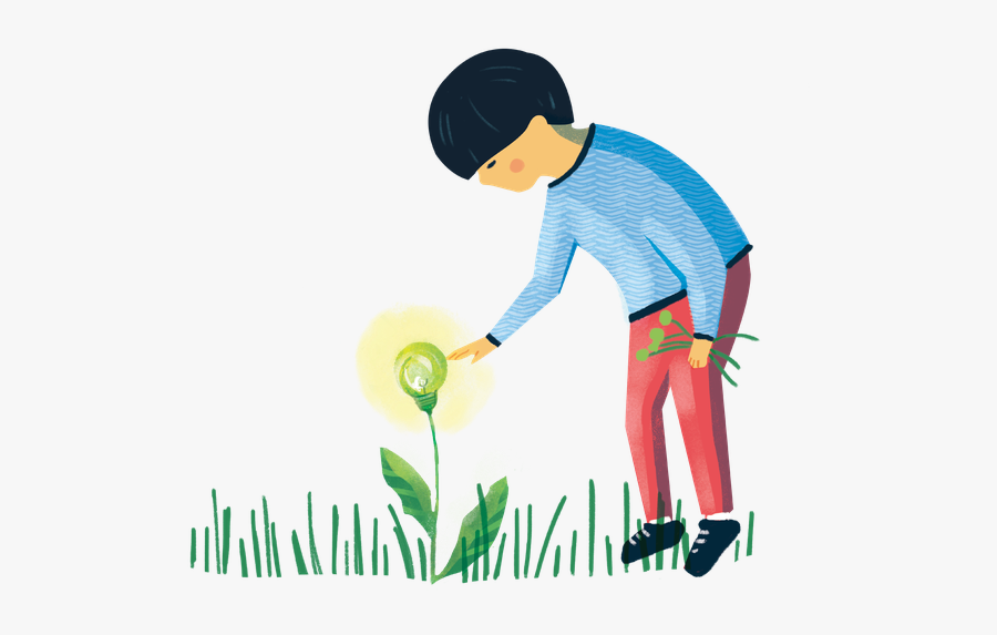 40 Big Ideas Green Light Bulb Illustration - Illustration, Transparent Clipart