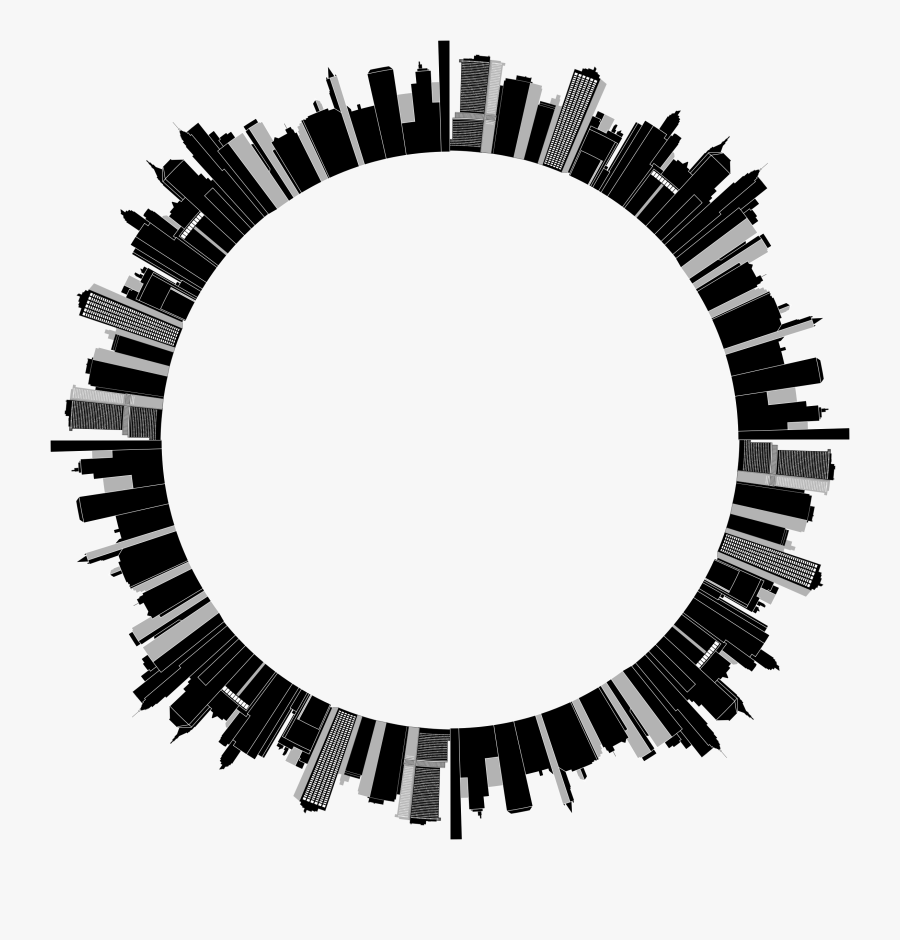 Cityscape Skyline Radial 2 Clip Arts - Niner Empire, Transparent Clipart