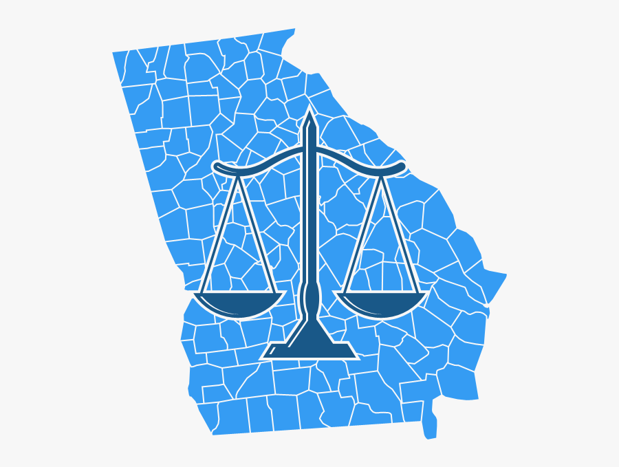 Georgia Court System - Map Of Georgia, Transparent Clipart