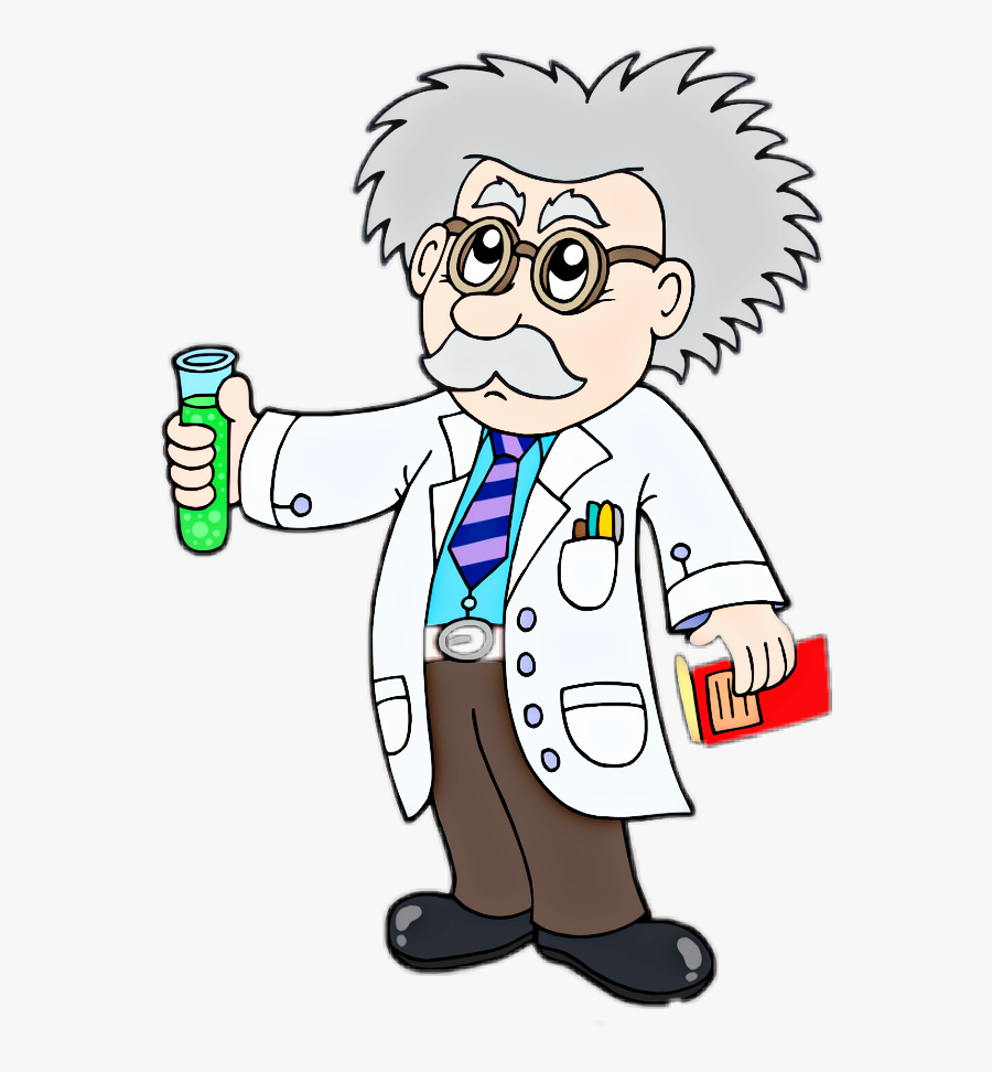 #chemist #chemistry - Cartoon Scientist Albert Einstein, Transparent Clipart