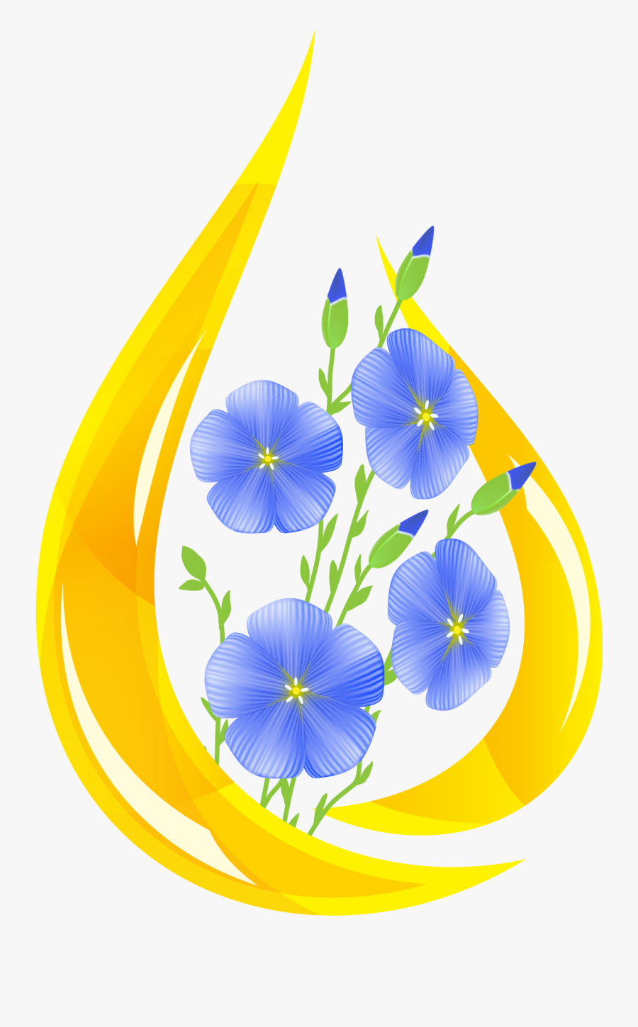 Flaxseed Flower - Planta De Lino, Transparent Clipart