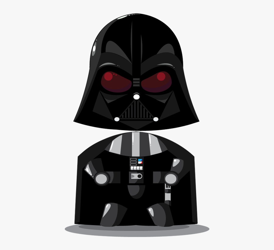 Vader Clip Series - Dark Vader Caricatura Cara, Transparent Clipart