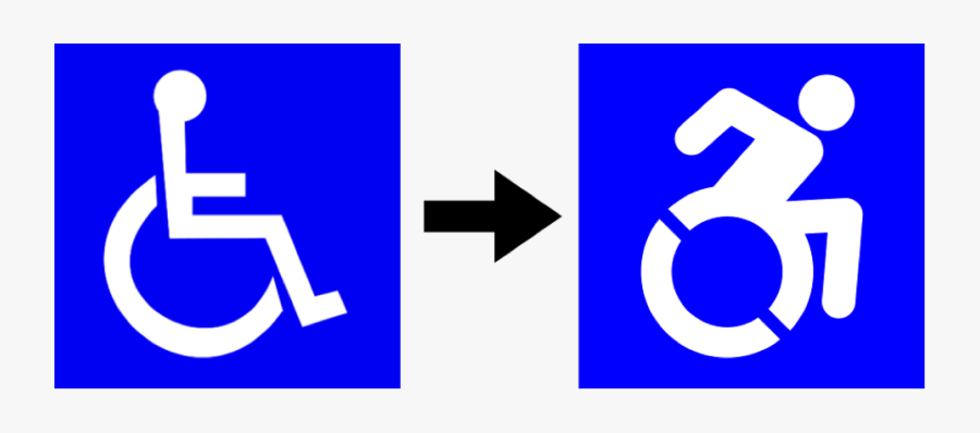 Forward Movement Wheel Chair Symbols - New Handicap Parking Signs, Transparent Clipart