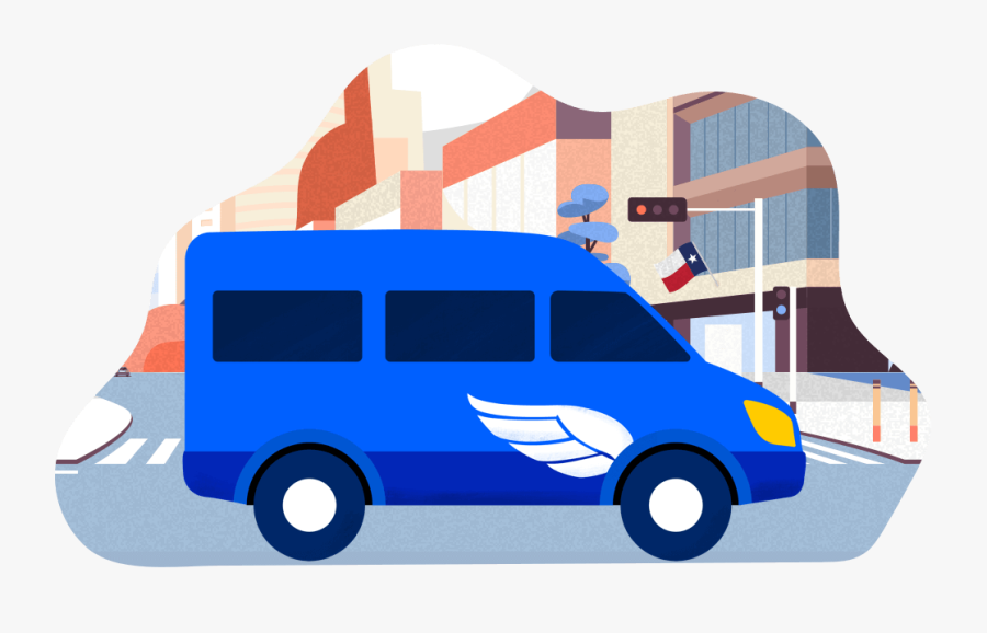 Supershuttle San Antonio - Super Shuttle Illustration, Transparent Clipart