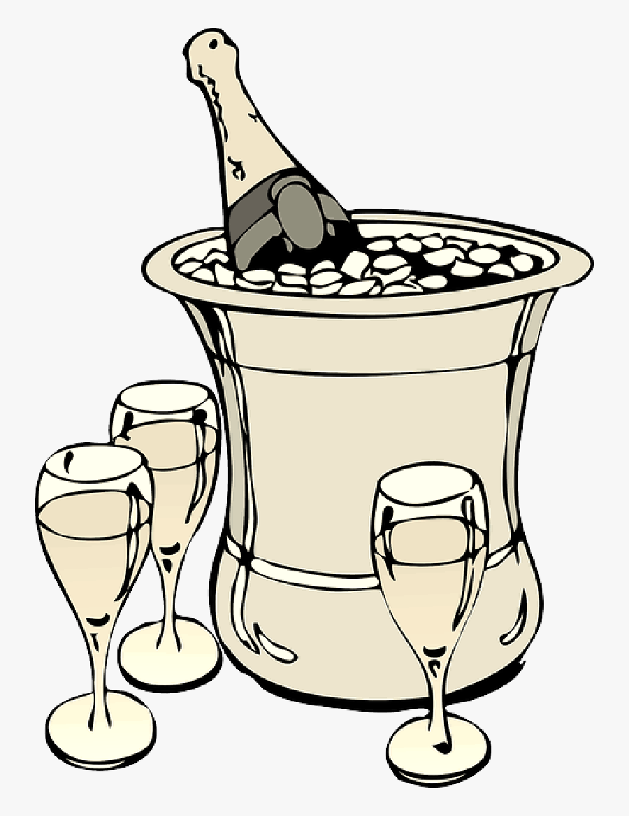 Custom Champagne On Ice Sticker , Png Download - Champagne Clip Art, Transparent Clipart